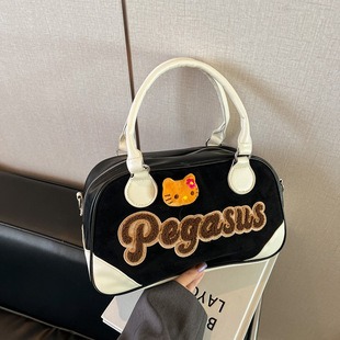 M12517 Black Flower 22.5x11x33cm High Quality Bags